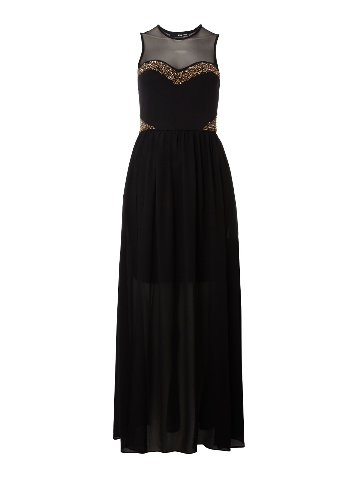 Tfnc london Maxi Embellished Dress in Black | Lyst