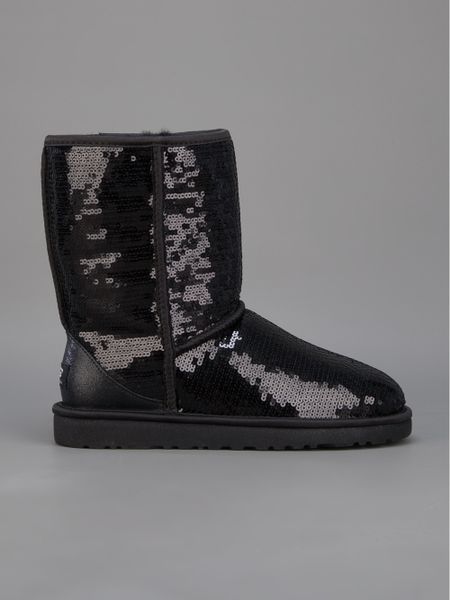 Ugg Sequin Embellished Boot in Black | Lyst