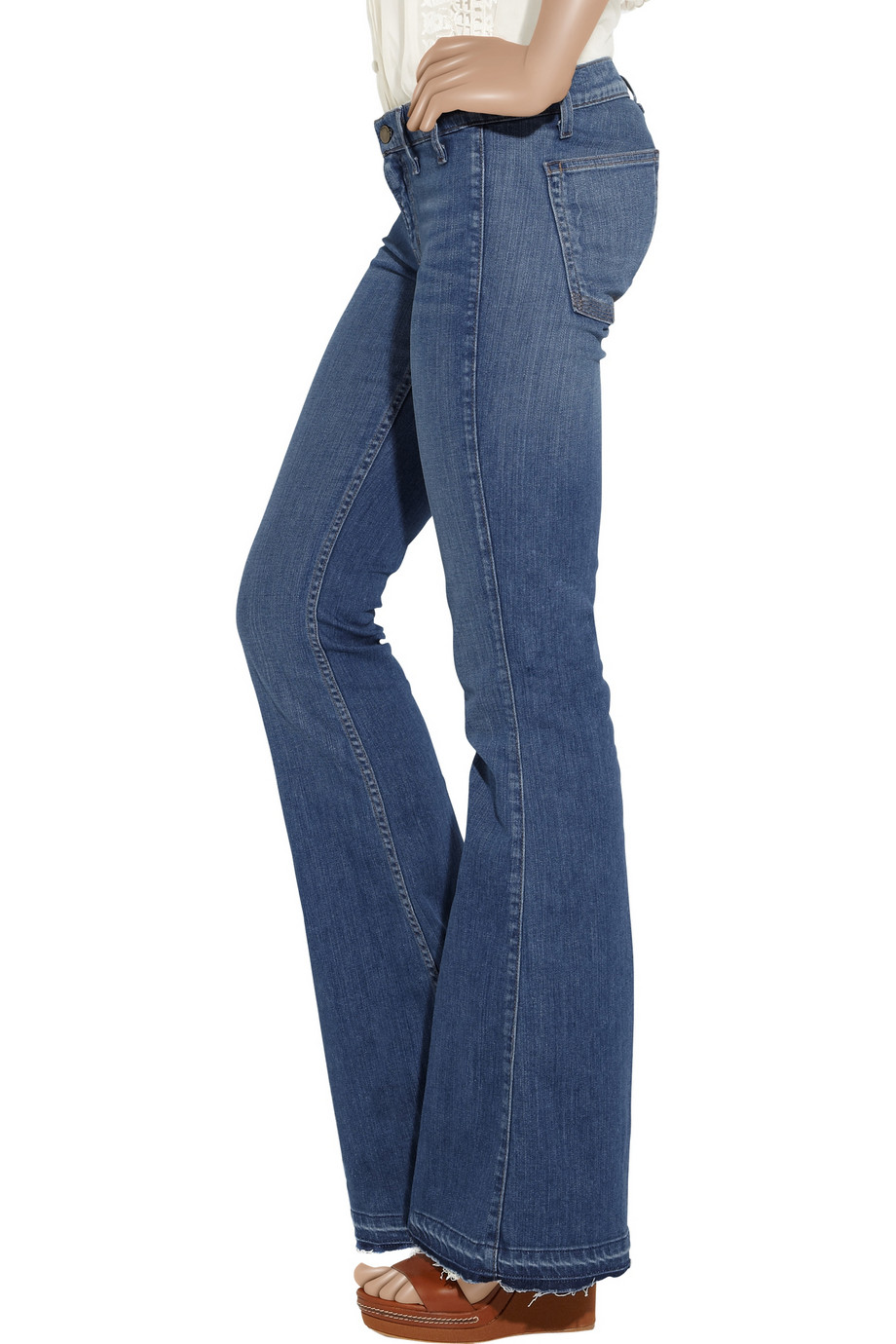 Lyst - Textile Elizabeth And James Jimi Mid-rise Flared Jeans in Blue