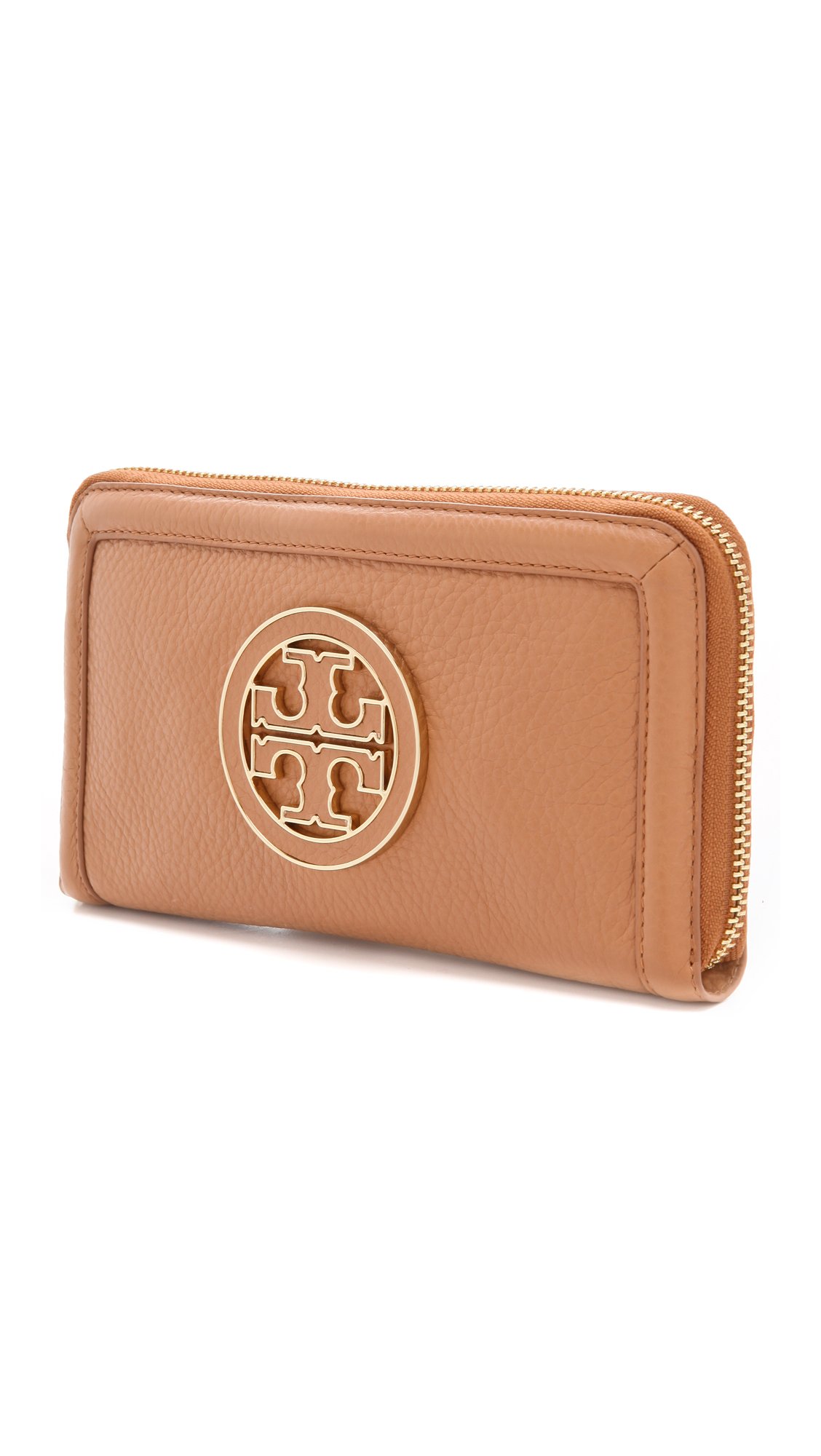 Tory burch Amanda Zip Continental Wallet in Natural Lyst