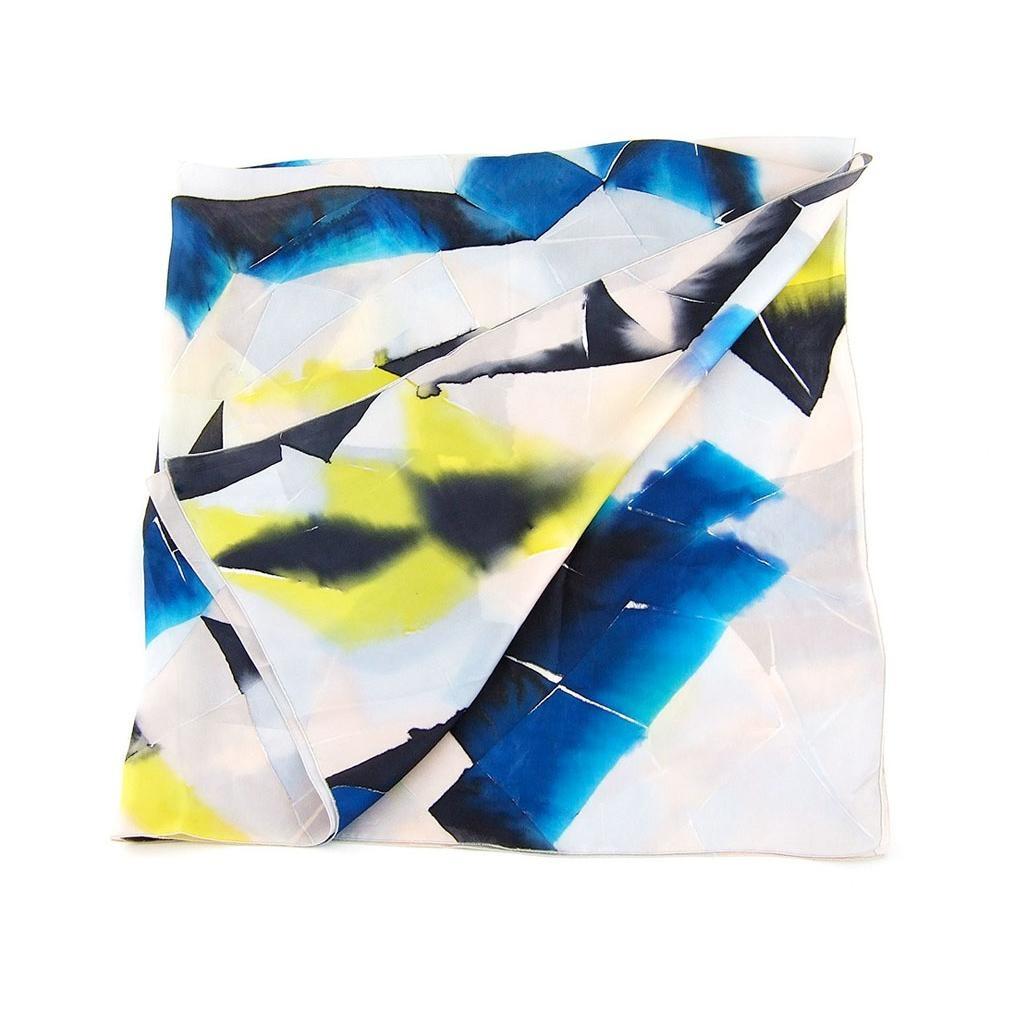 Bonana Van Mil Floating Geometry Silk Scarf in Multicolor | Lyst