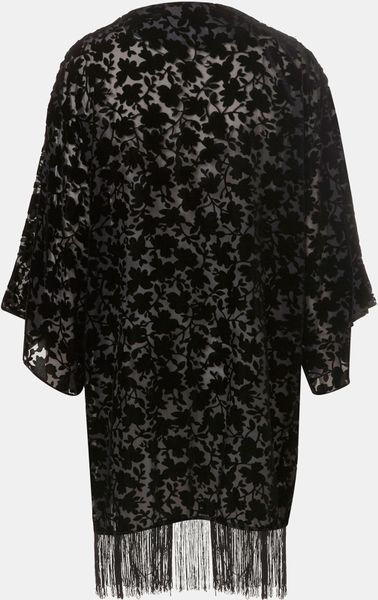 Topshop Devore Velvet Kimono in Floral (black) | Lyst
