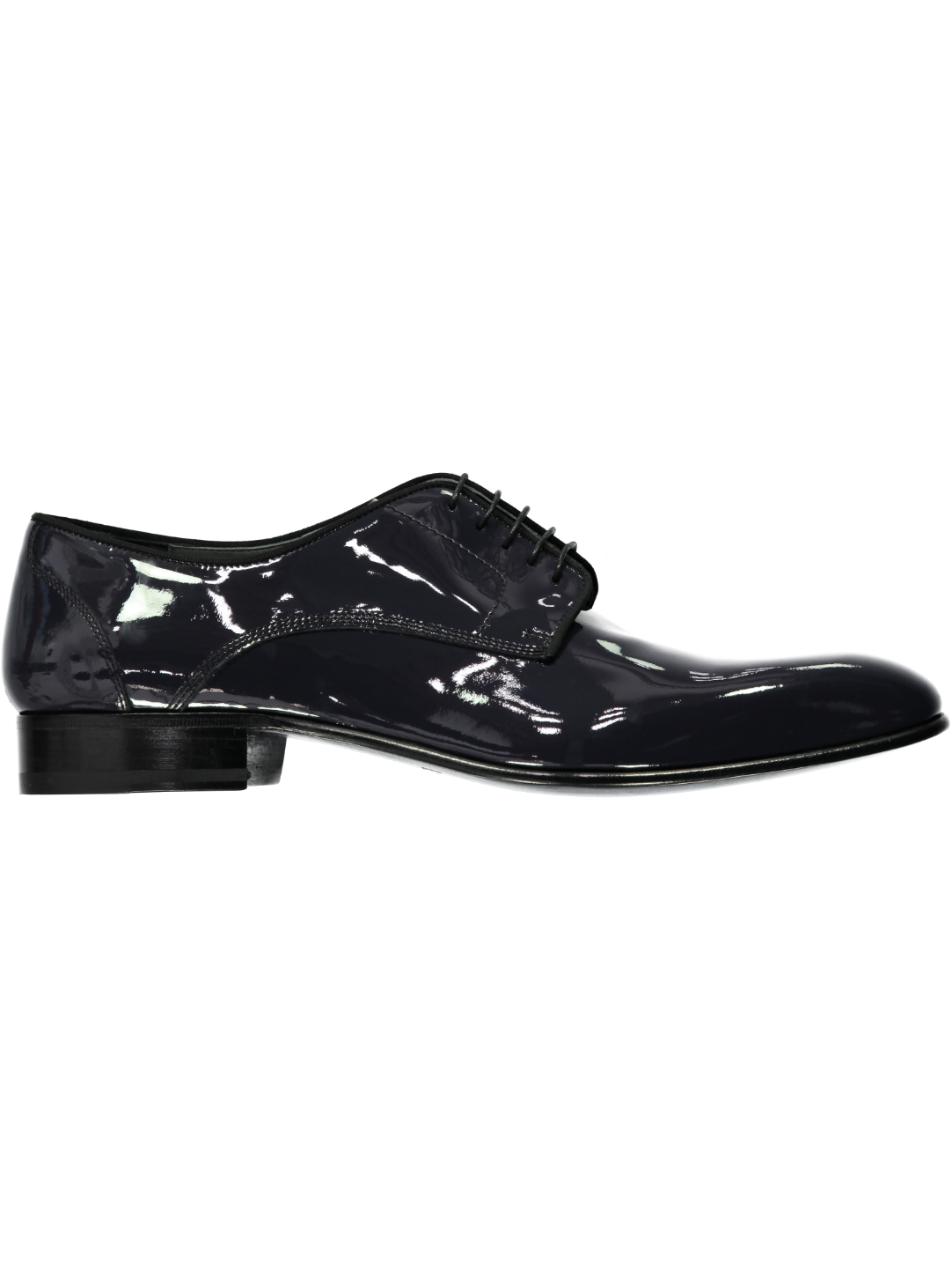 Lyst Lanvin Patent Calfskin Derby Shoes in Blue for Men
