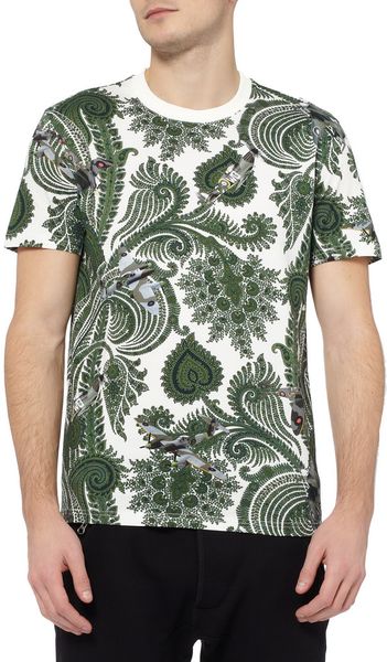 Givenchy Paisley and Planeprint Cotton Tshirt in White for Men (green ...