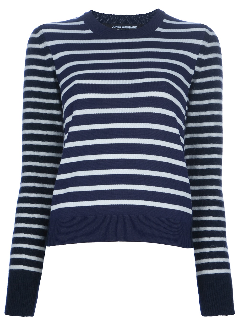 Junya watanabe Striped Sweater in Blue (navy) | Lyst