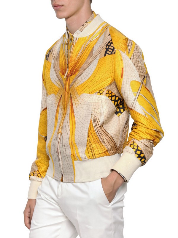 Lyst - Alexander mcqueen Dragonfly Wool Silk Bomber Jacket in White for Men