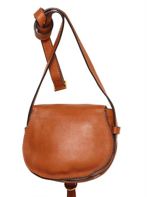 Lyst - Chloé Small Marcie Leather Cross Body Bag in Brown