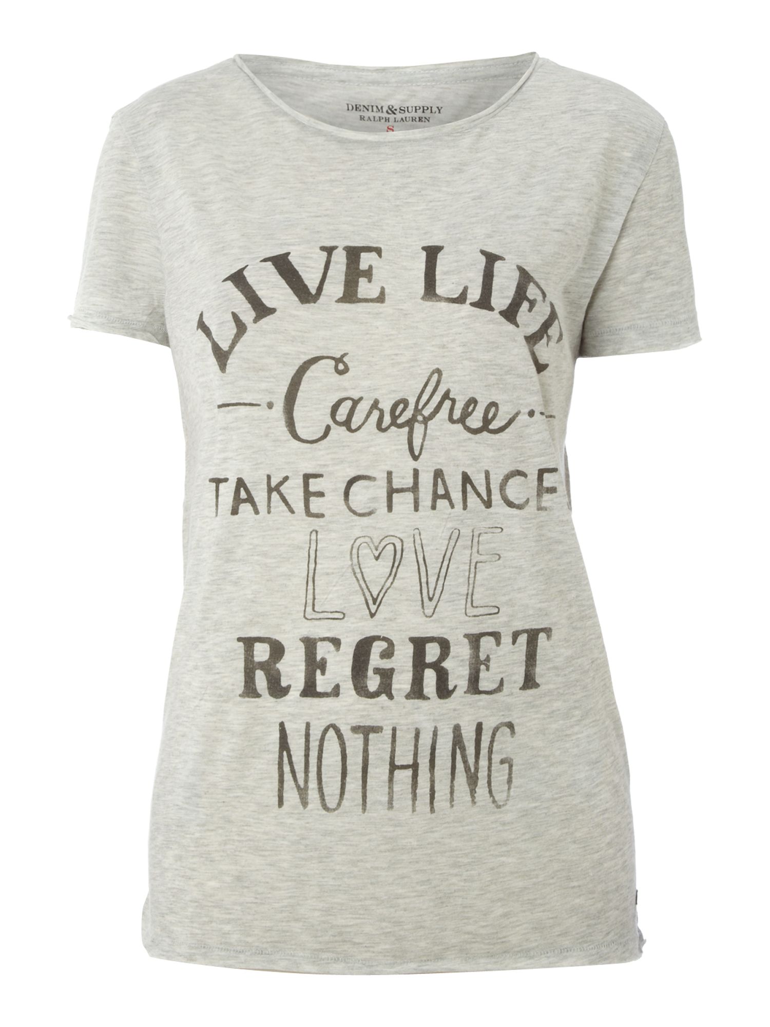 Denim & Supply Ralph Lauren Oversize Live Life T-shirt in White ...