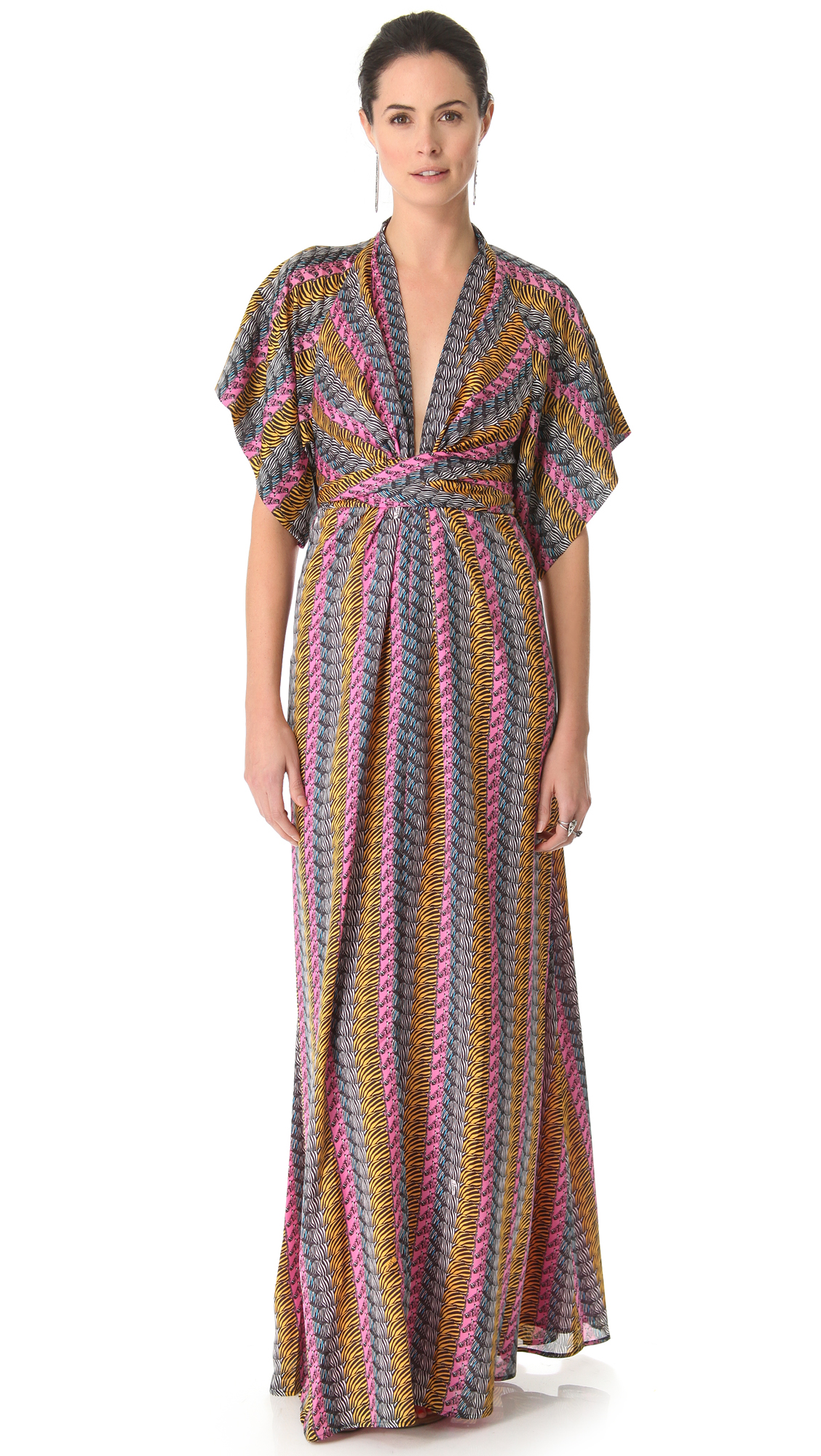 Lyst - Issa Long Kimono Dress