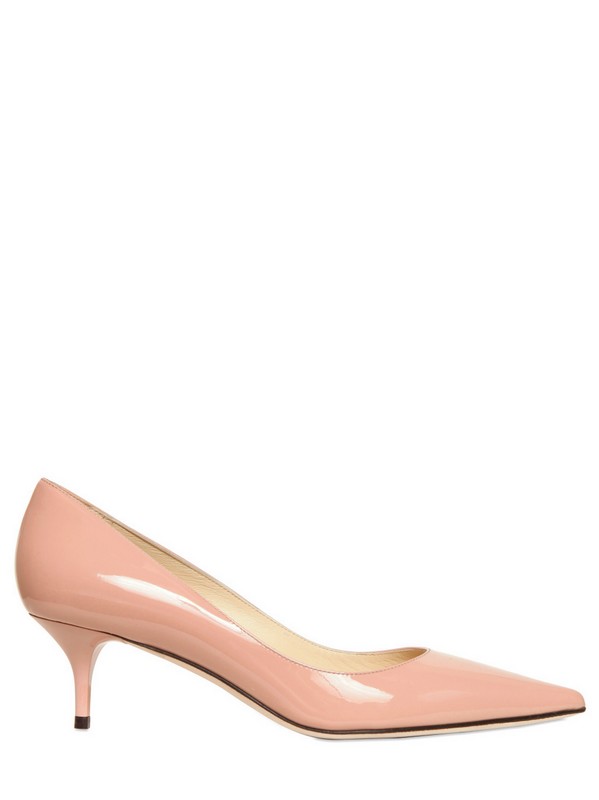 Jimmy Choo 50mm Aza Patent Leather Pointy Pumps in Pink (blush) | Lyst