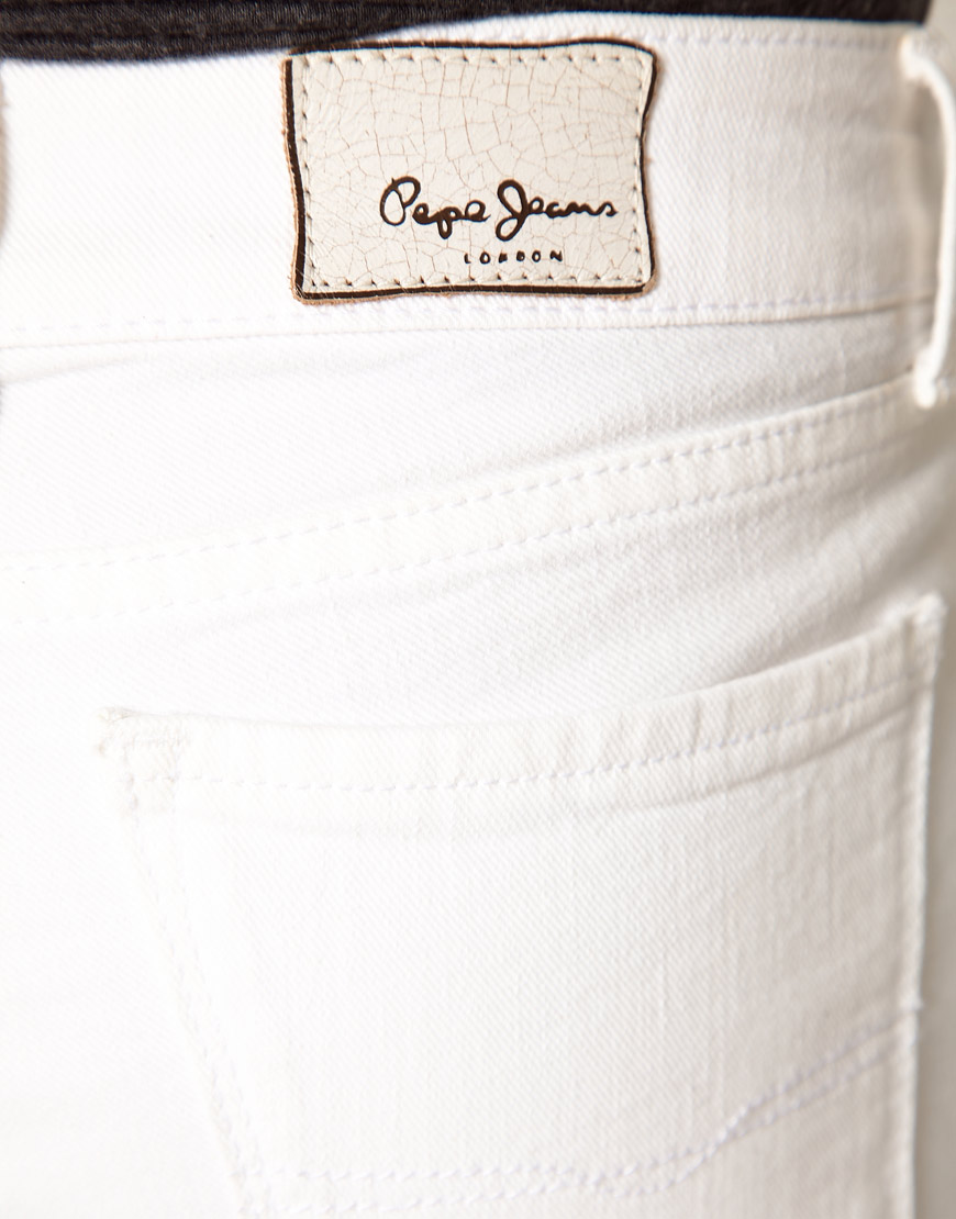 Lyst - Pepe Jeans Soho Skinny Jeans in White