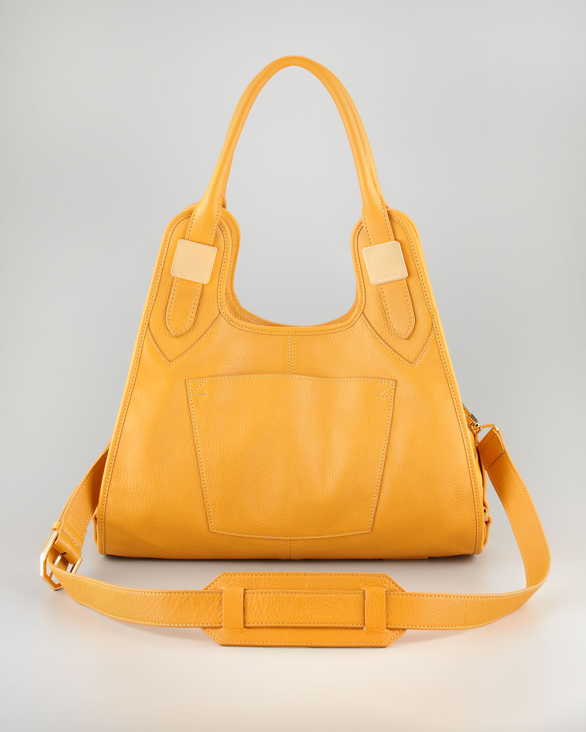 Rachel zoe Lucas Small Leather Hobo Bag in Orange (maize) | Lyst