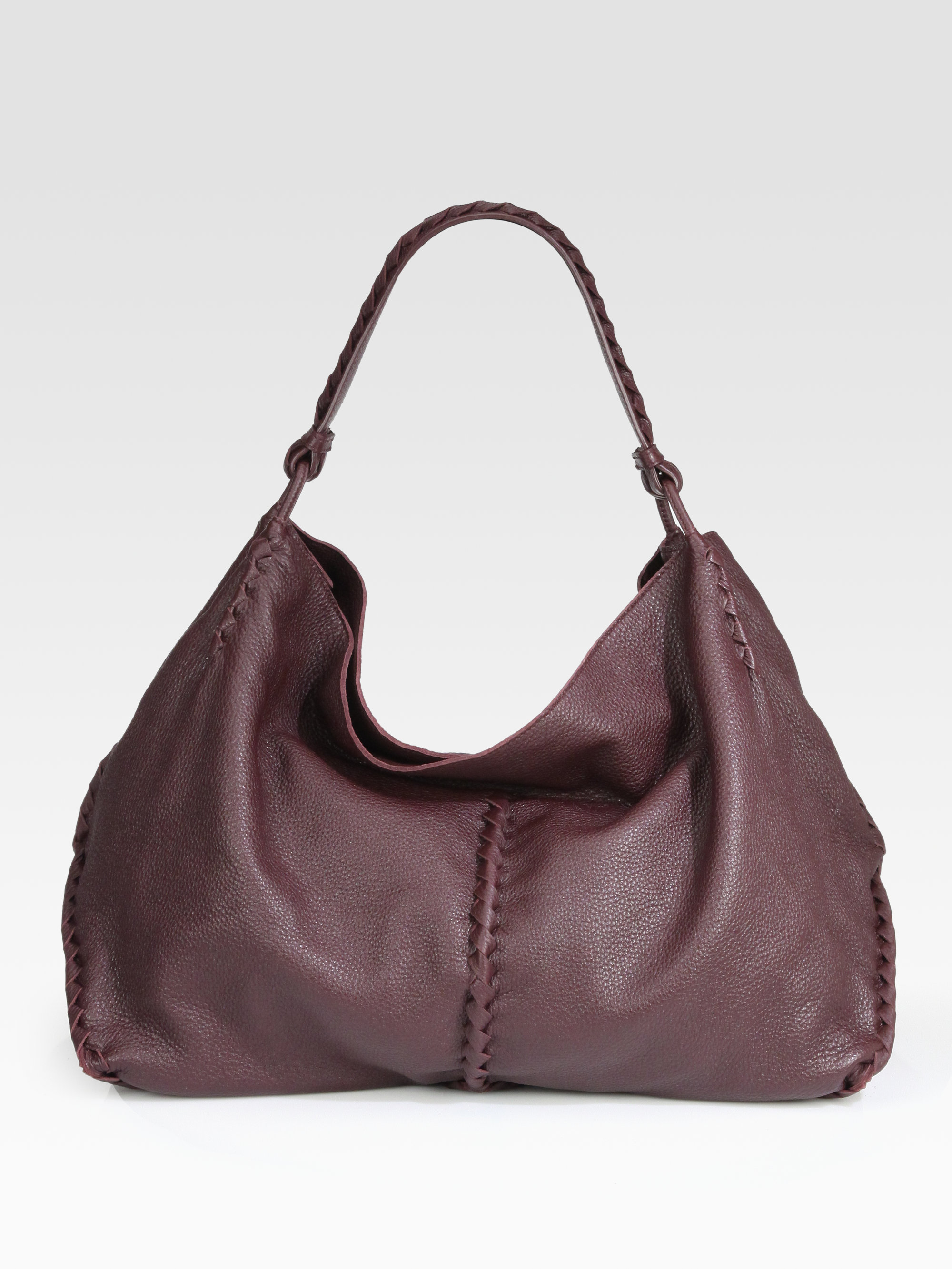 Bottega Veneta Cervo Large Shoulder Bag in Brown | Lyst
