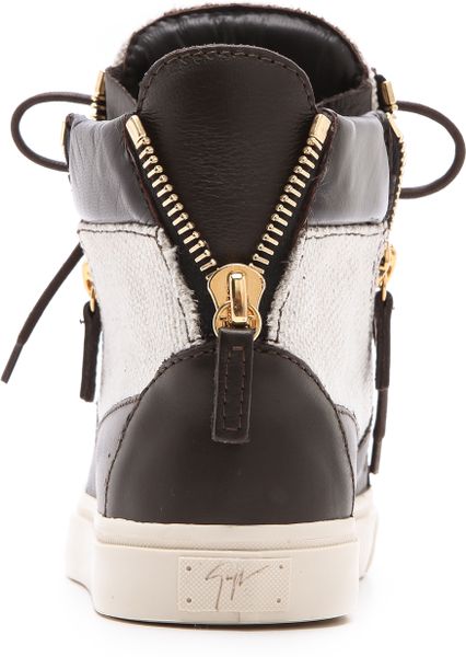 Giuseppe Zanotti Double Zipper Sneakers in Black | Lyst