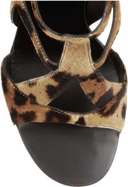 Giuseppe Zanotti Leopard-Print Calf Hair Sandals in Animal (leopard) | Lyst