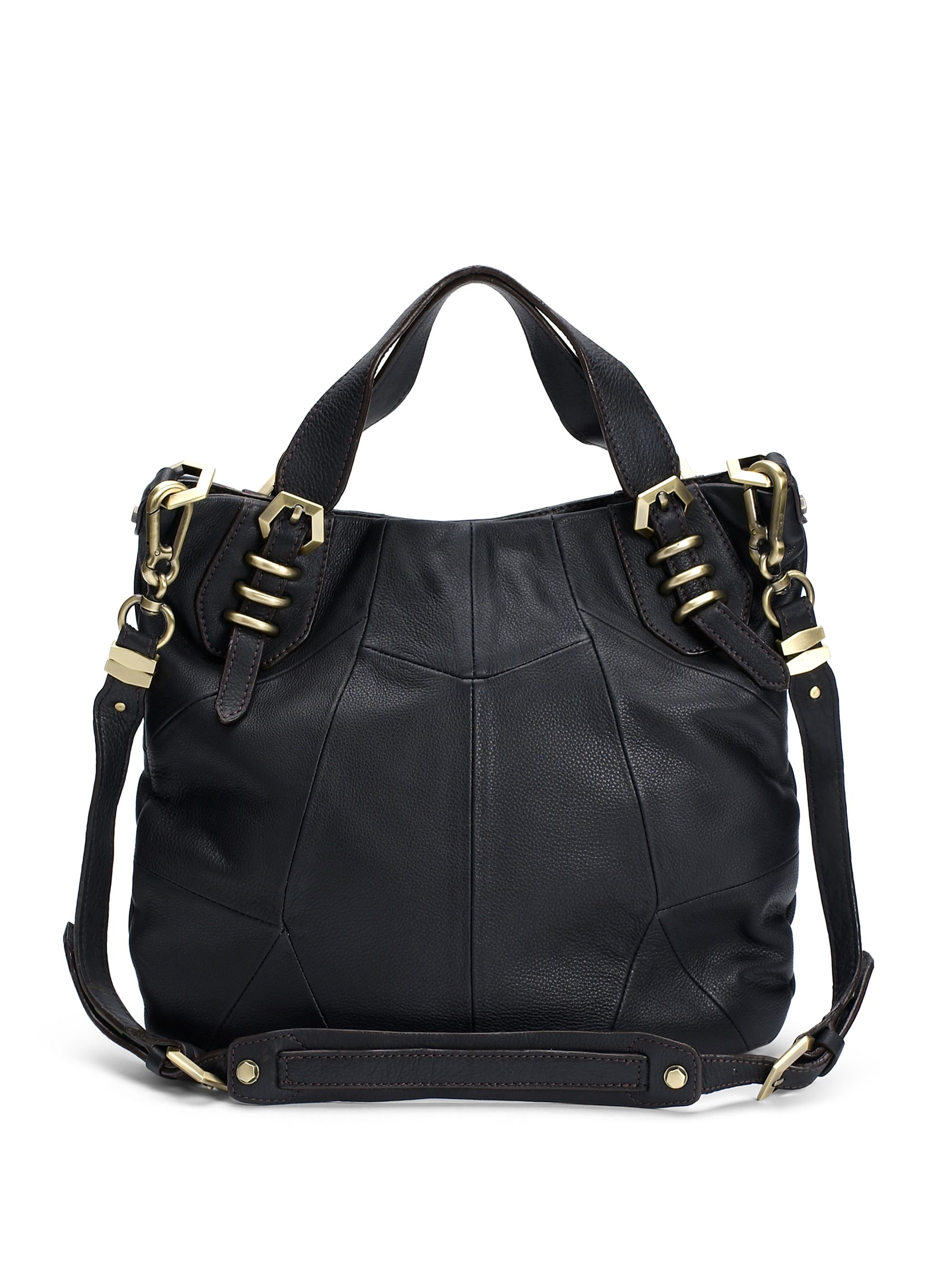 Oryany Convertible Leather Satchel in Black | Lyst
