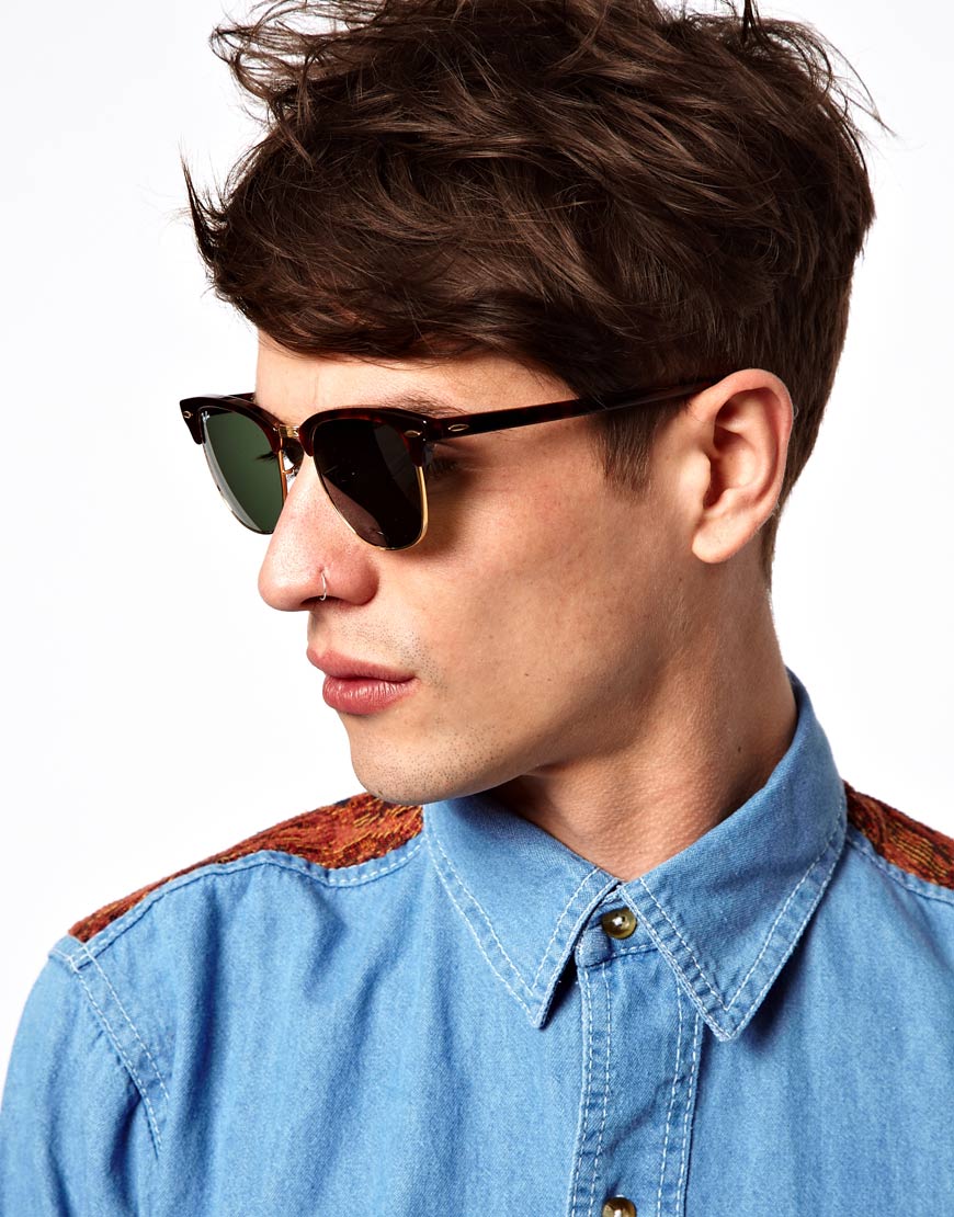 Lyst - Ray-ban Clubmaster Sunglasses in Black for Men