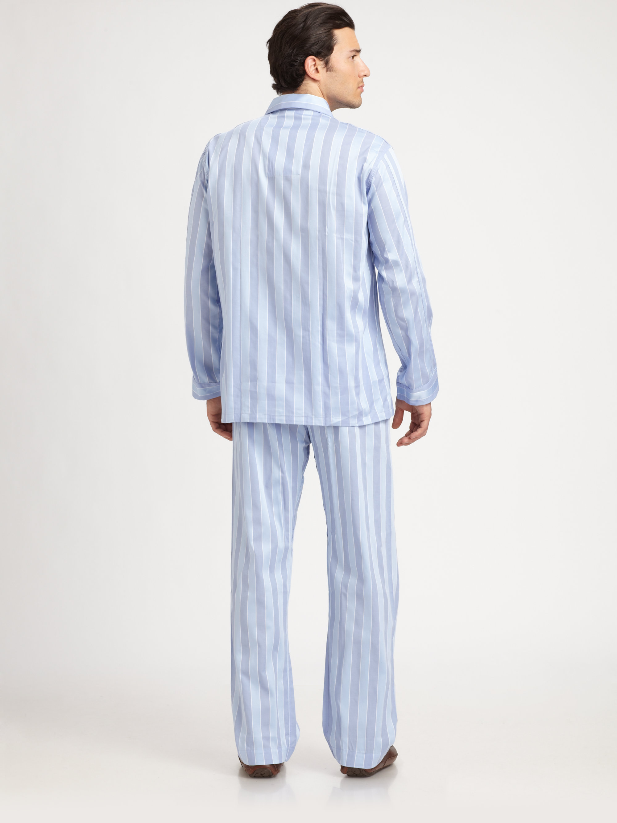 Derek rose Classic Cotton Pajama Set in Blue for Men | Lyst