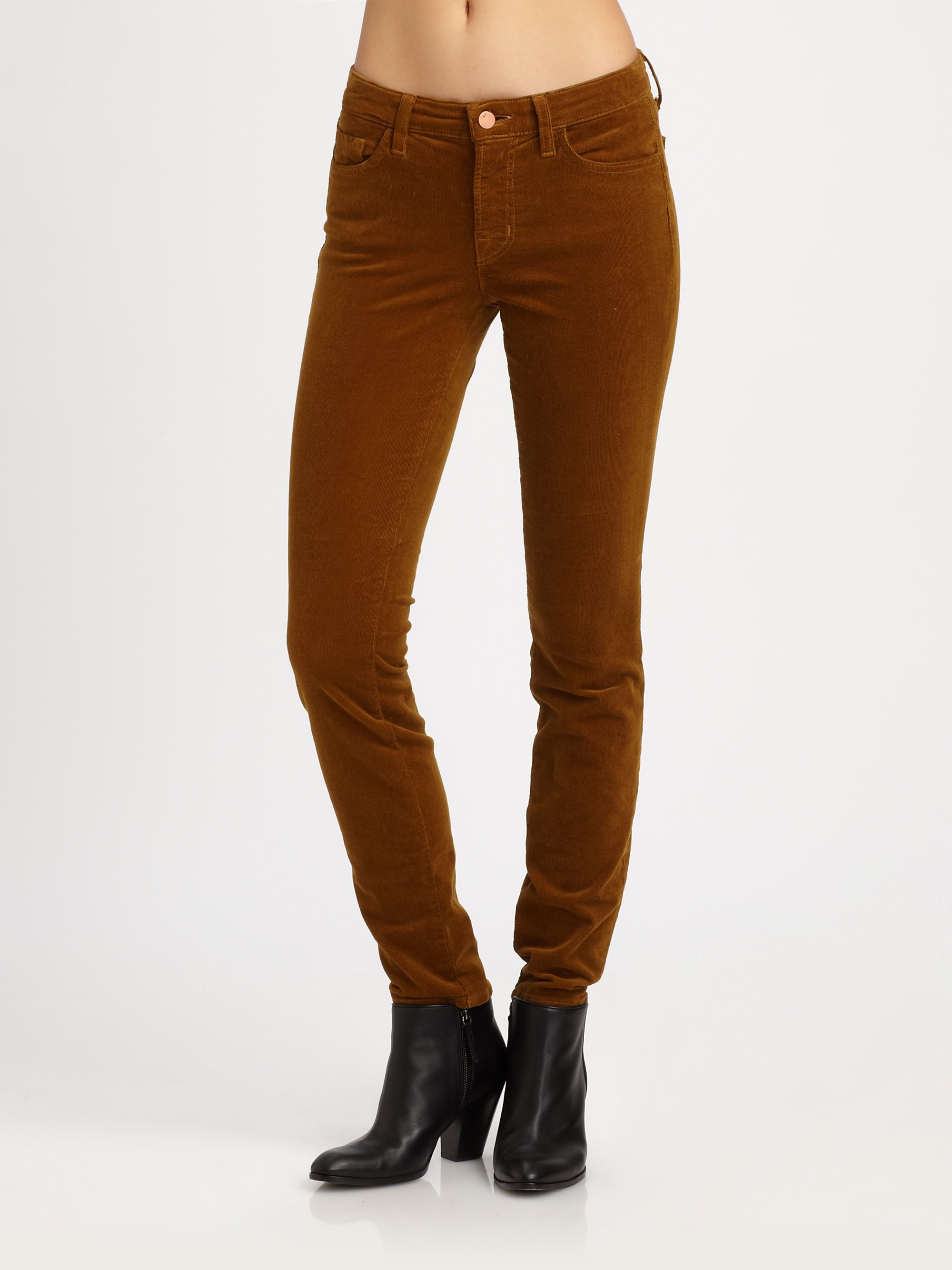 Lyst - J brand Corduroy Skinny Jeans in Brown