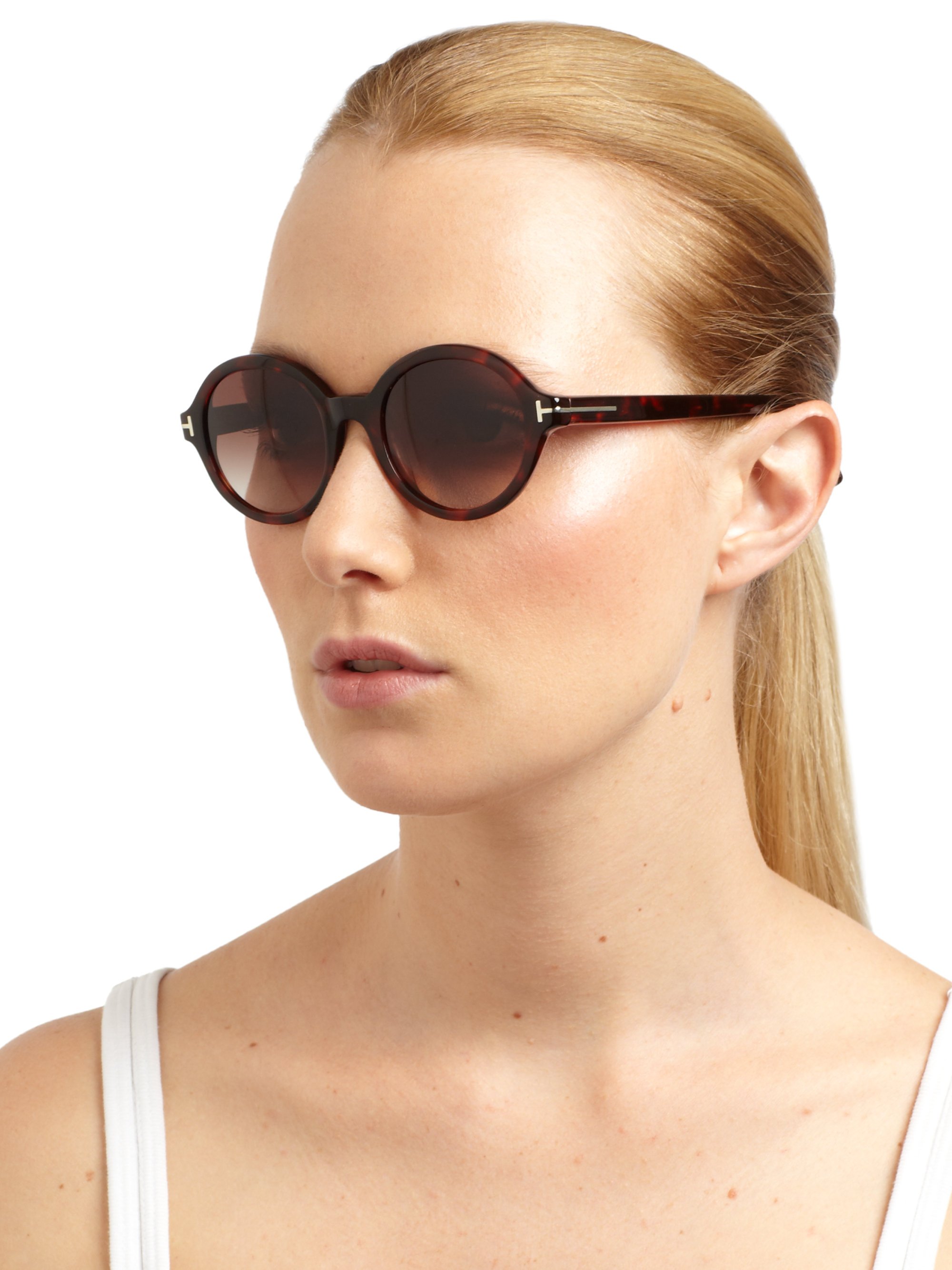 tom ford round acetate sunglasses
