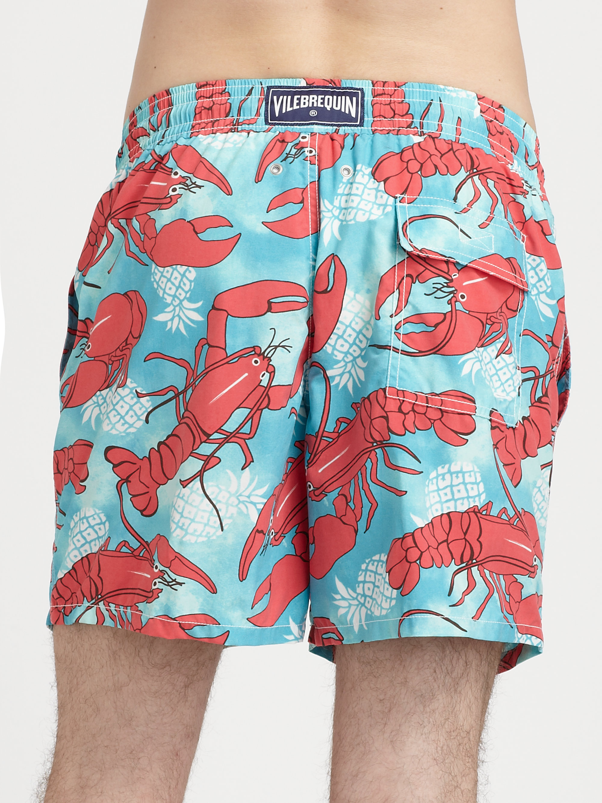 Vilebrequin Lobster Pineapple Swim Trunks in Red for Men Lyst