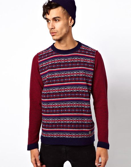 Love Moschino Jumper with Fair Isle Print in Multicolor for Men (grey ...