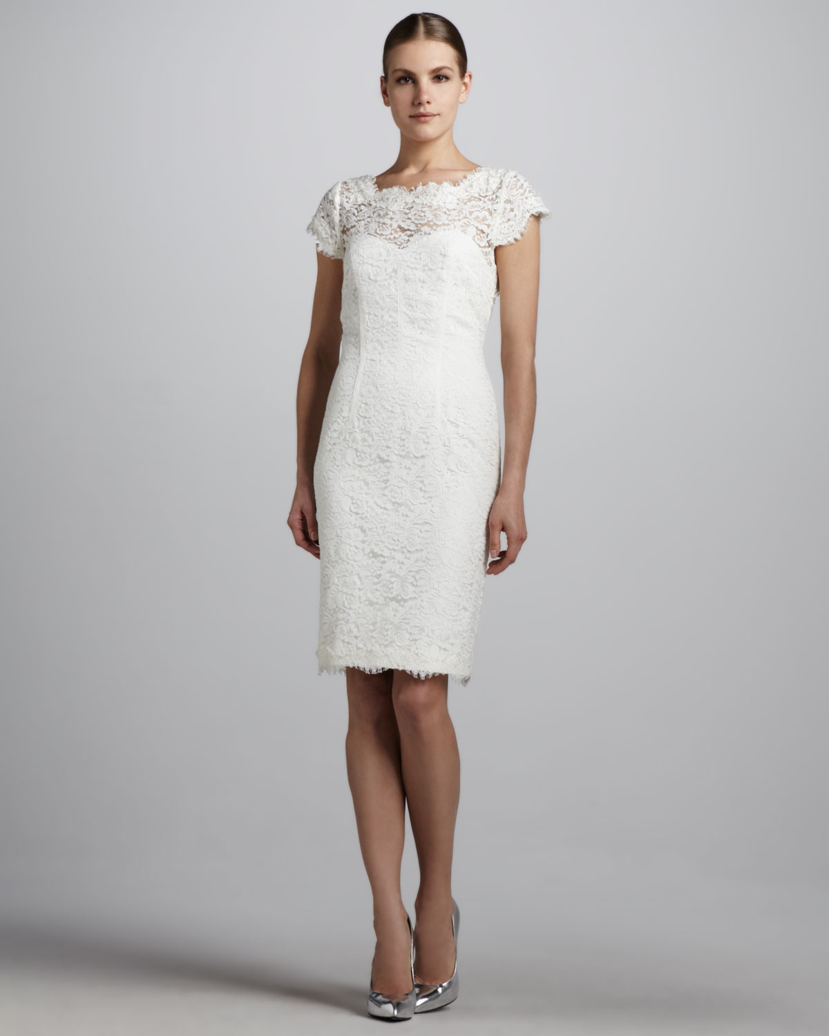 ml monique lhuillier yolande lace dress