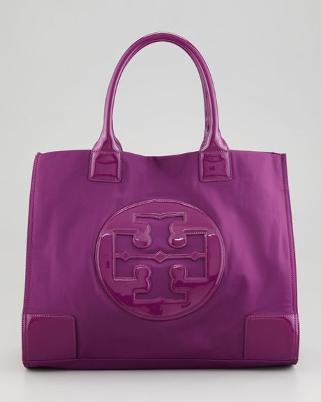 Tory Burch Ella Nylon Tote Bag in Purple (magenta) | Lyst