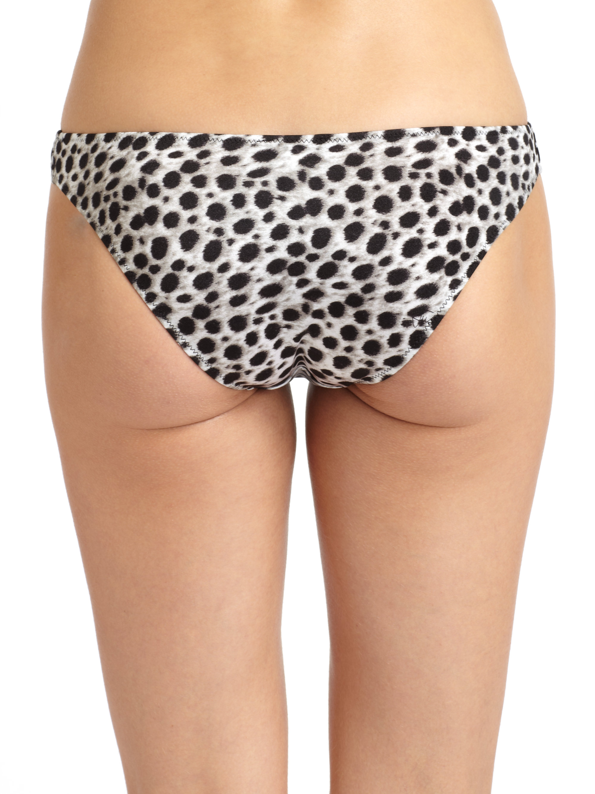 Lyst Just Cavalli Leopard Print Hipster Bikini Bottoms In White