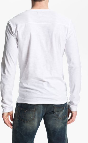 Diesel Tcanopy Henley Tshirt in White for Men | Lyst