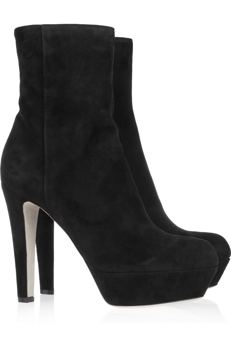 Sergio Rossi Suede Ankle Boots in Black | Lyst