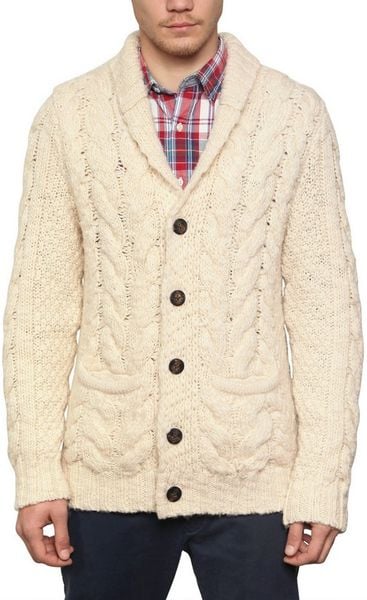 Tommy Hilfiger Jerry Cable Cardigan in White for Men (cream) | Lyst