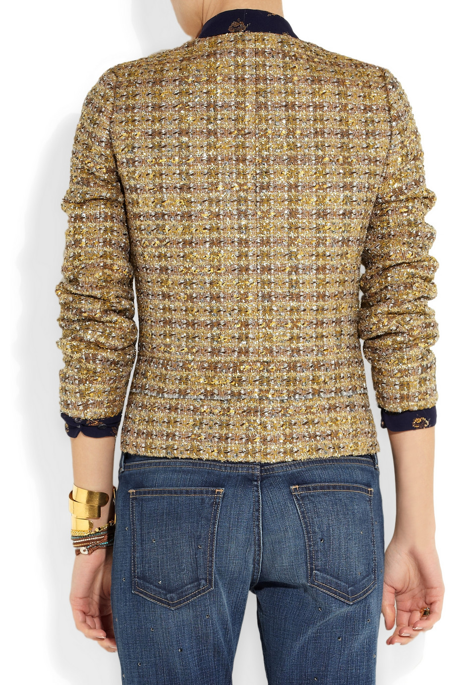 Lyst J.Crew Lady Metallic Woolblend Tweed Jacket in Metallic