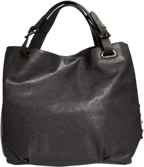 Balmain Studded Leather Bag in Black | Lyst