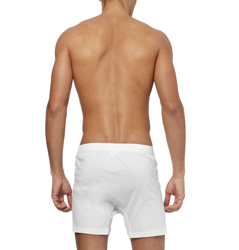 Sunspel Cotton Boxer Briefs in White for Men | Lyst