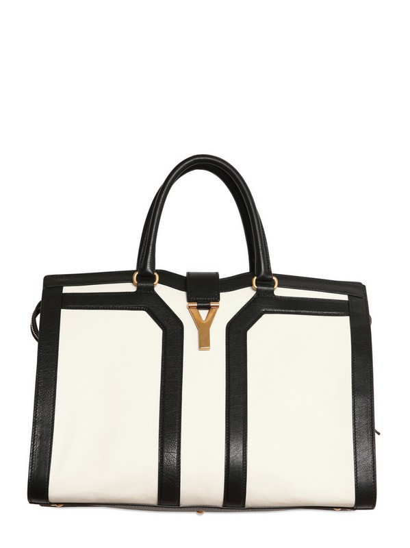 ysl ecru leather handbag chyc  
