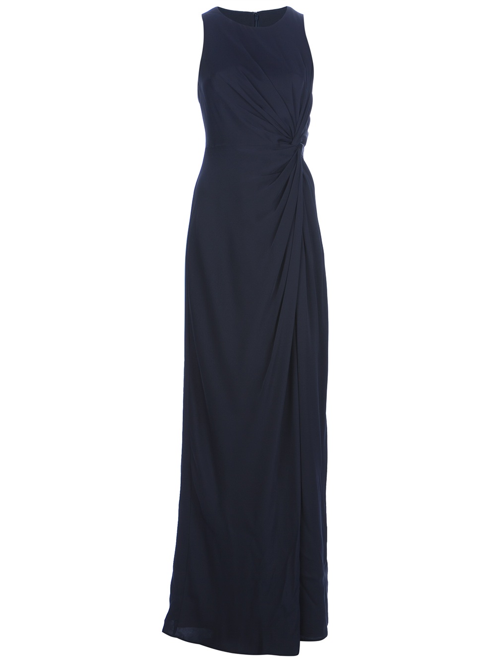 Armani Draped Evening Dress in Blue (navy) | Lyst