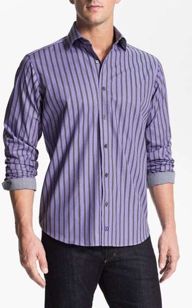 Bugatchi Uomo Classic Fit Sport Shirt in for Men (orchid) | Lyst