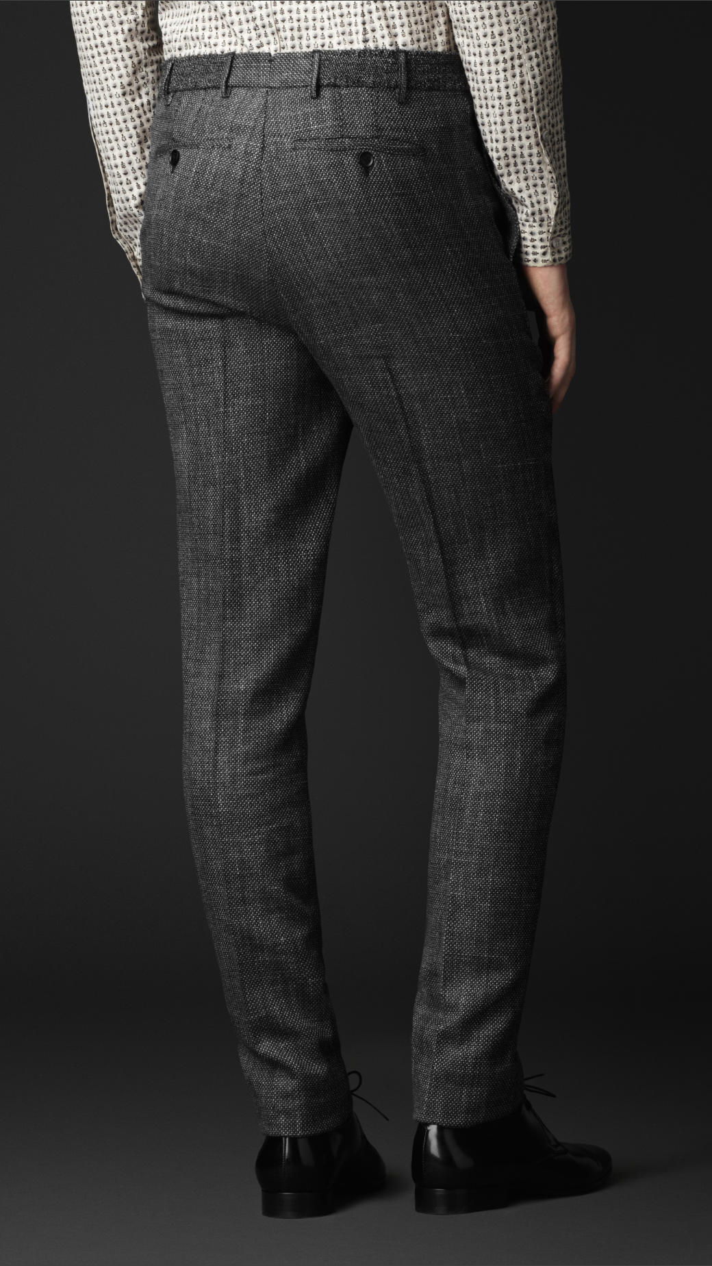 Lyst Burberry Prorsum Slim Fit Tweed Trousers in Gray for Men