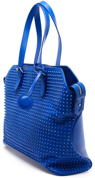 Christian Louboutin Syd Studded Leather Shopper Bag in Blue for Men ...