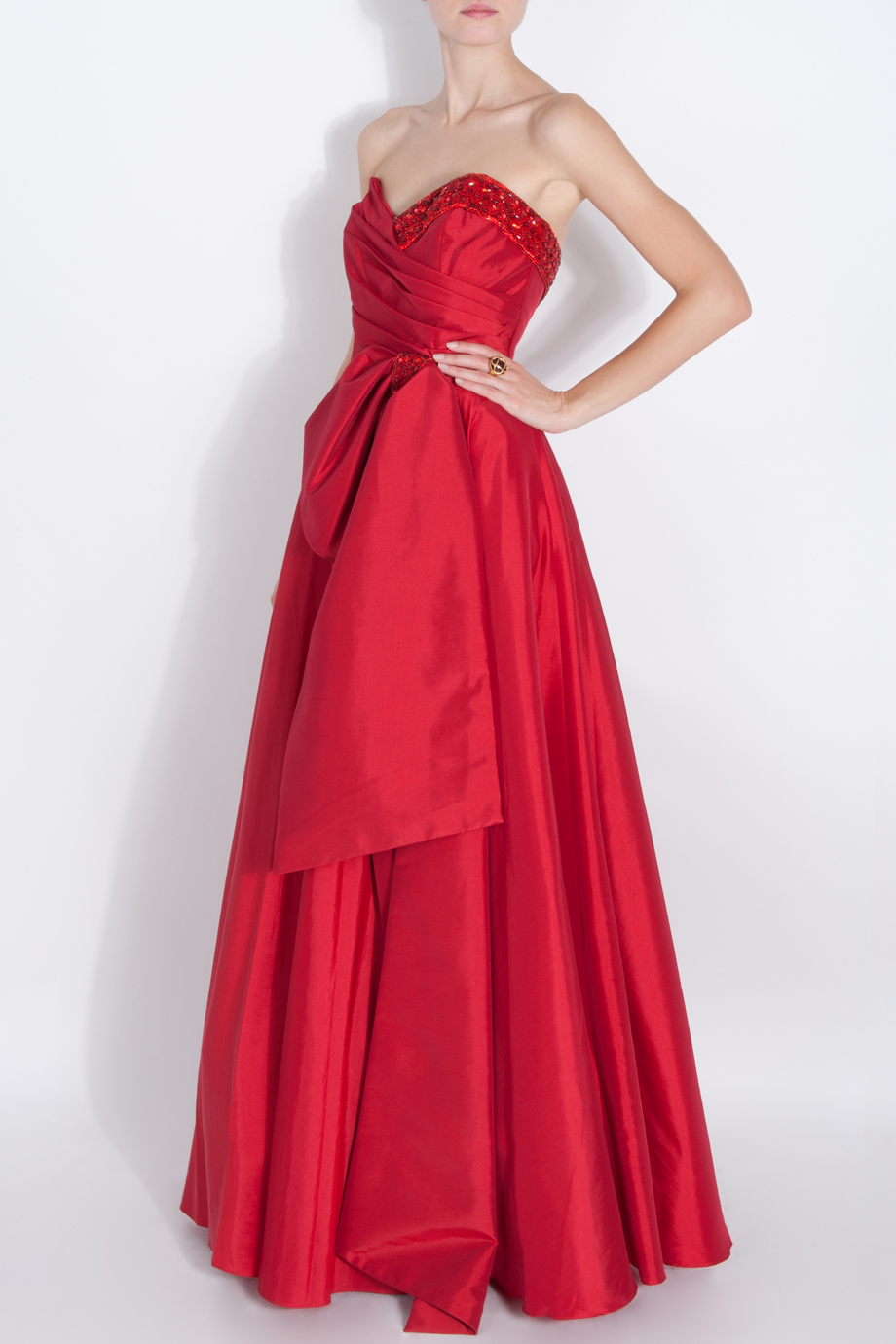 Lyst - Notte by marchesa Strapless Full Skirt Gown in Red