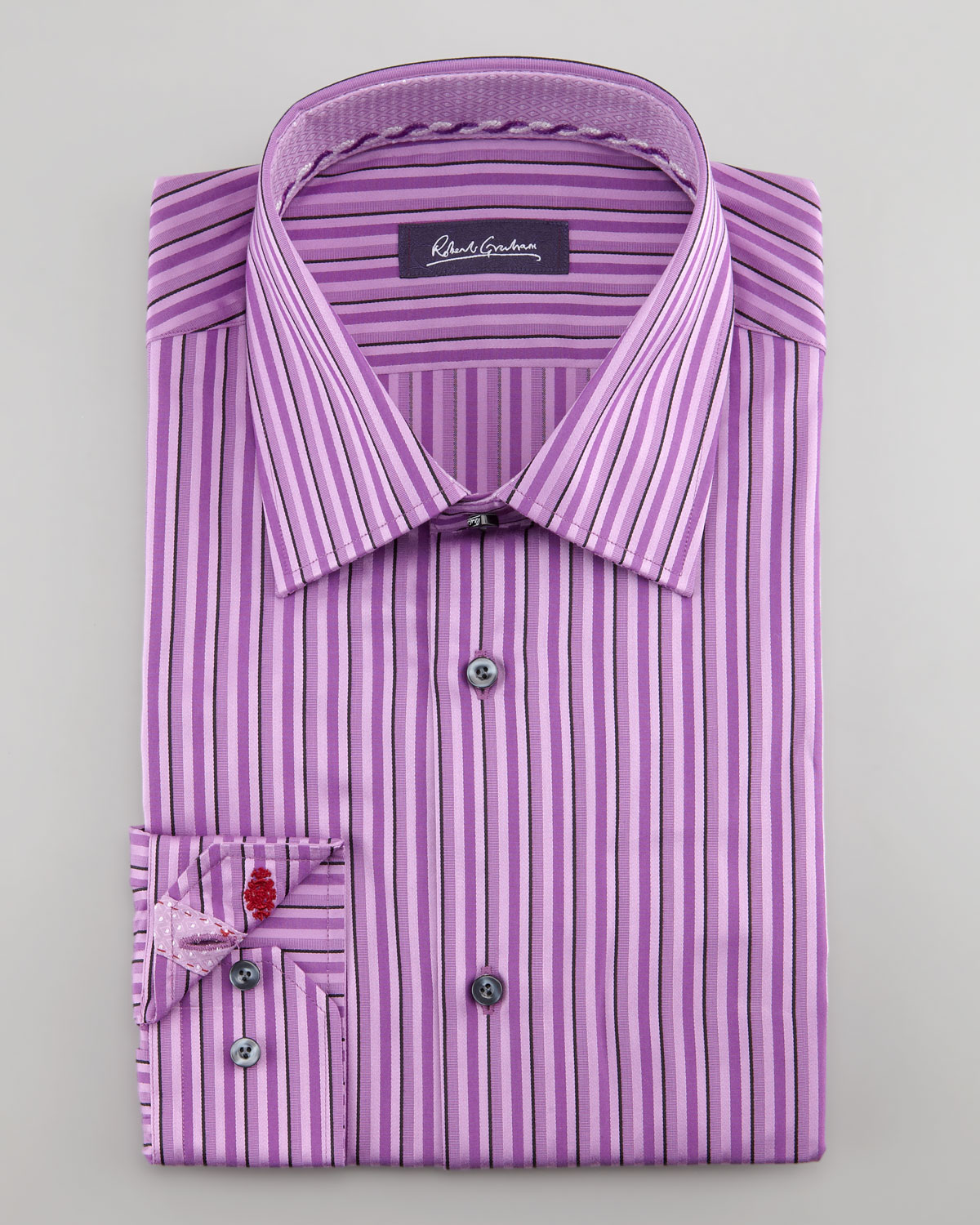 Lyst - Robert Graham Daly Striped Dress Shirt Purple in Purple for Men