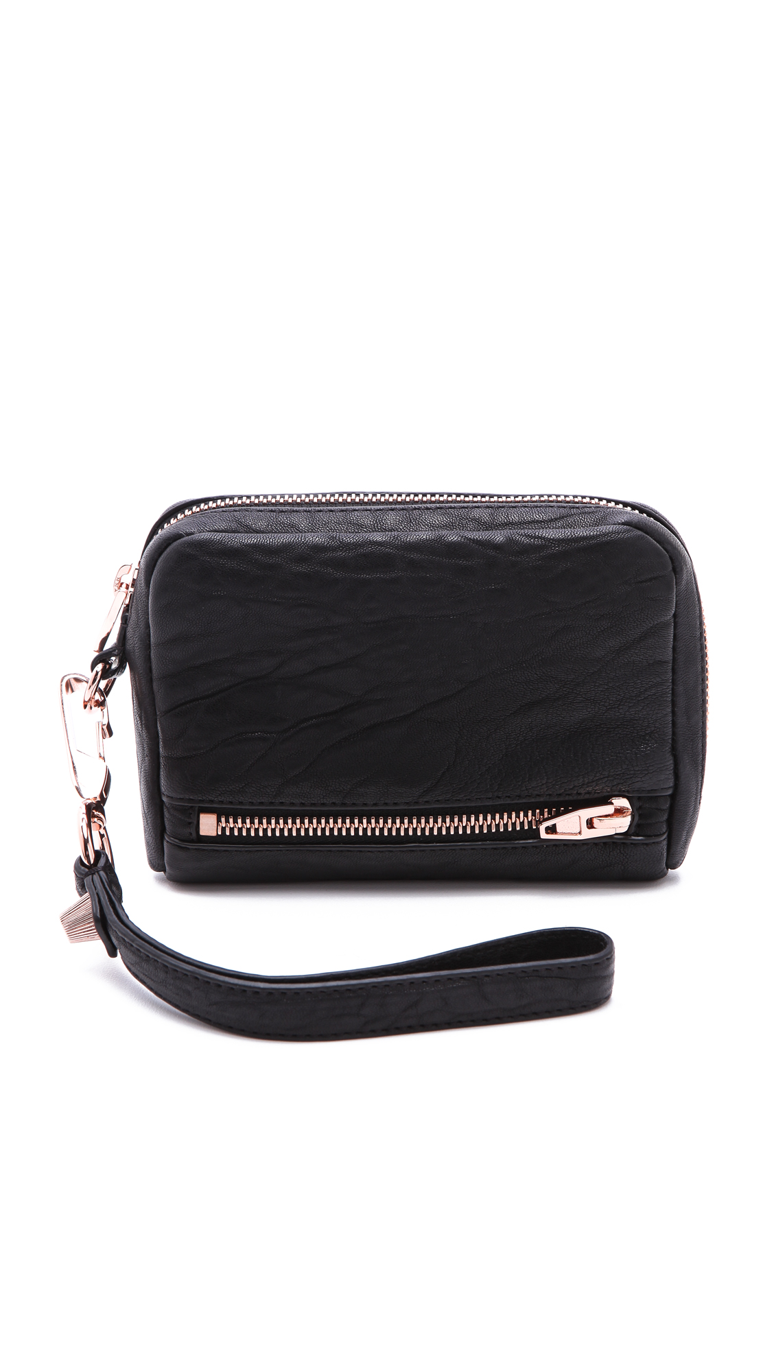 alexander wang black clutch