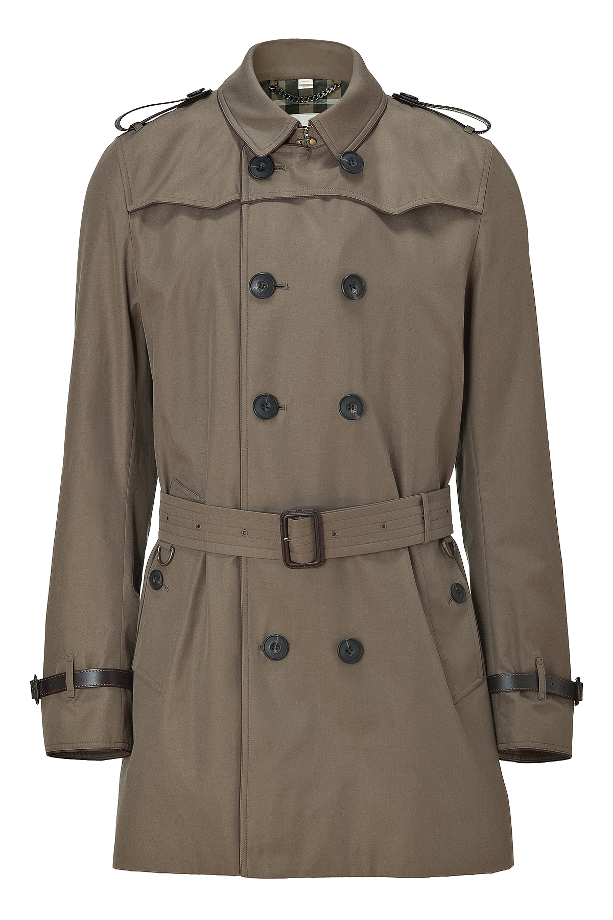 Burberry Trench Coat in Green for Men | Lyst