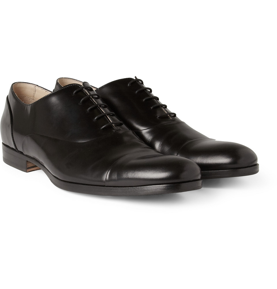 Mr. Hare Miller Highshine Leather Oxford Shoes in Black for Men | Lyst