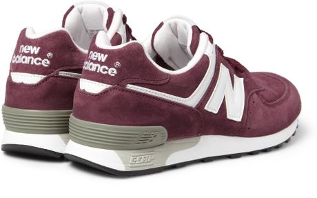 New Balance 576 Suede and Leather Sneakers in Purple for Men (burgundy ...