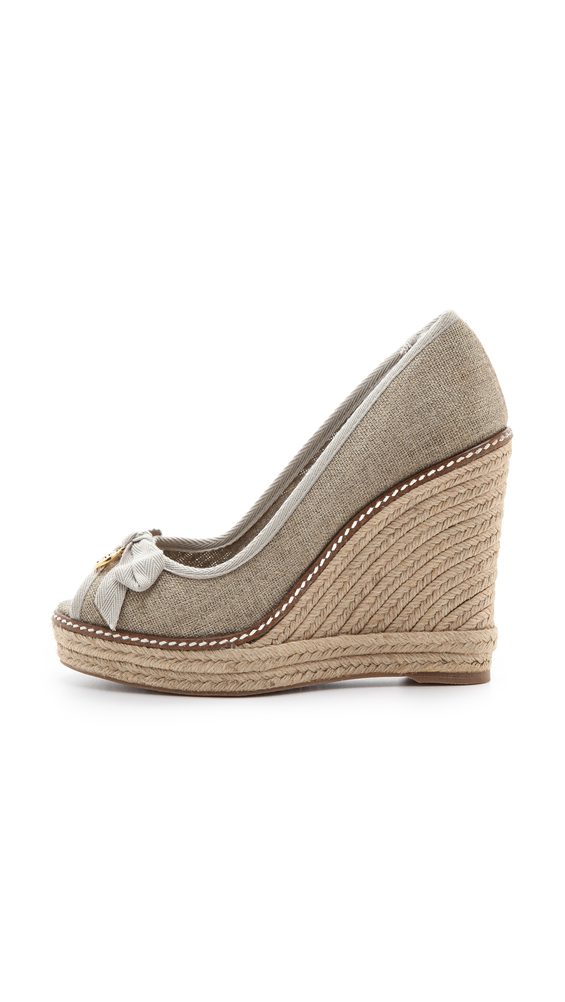 Lyst - Tory burch Jackie Wedge Espadrilles in Green