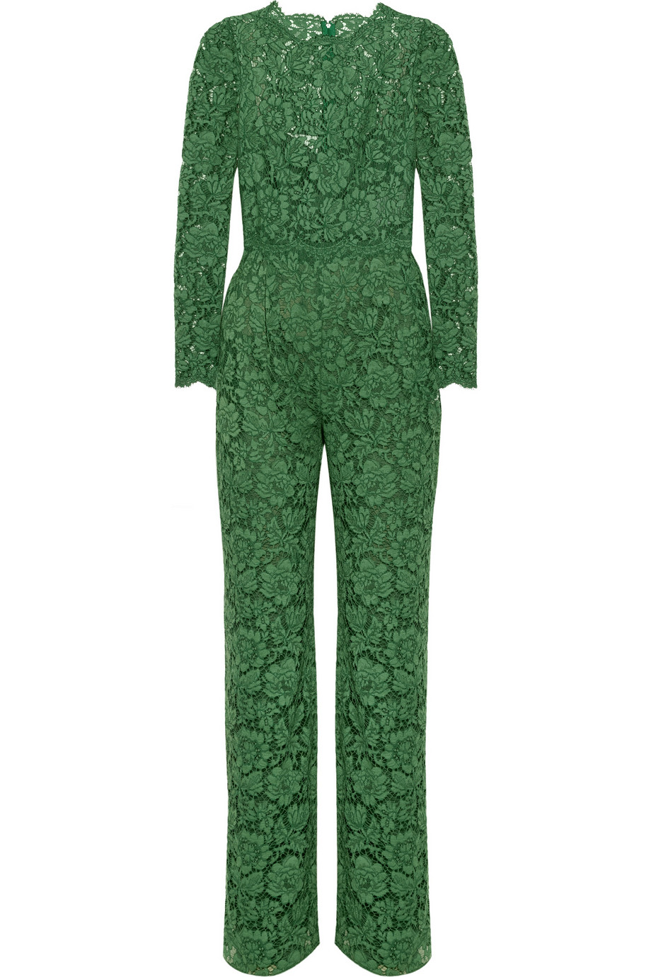 trim urban Cotton Valentino Lace   Lyst in Green Blend Jumpsuit