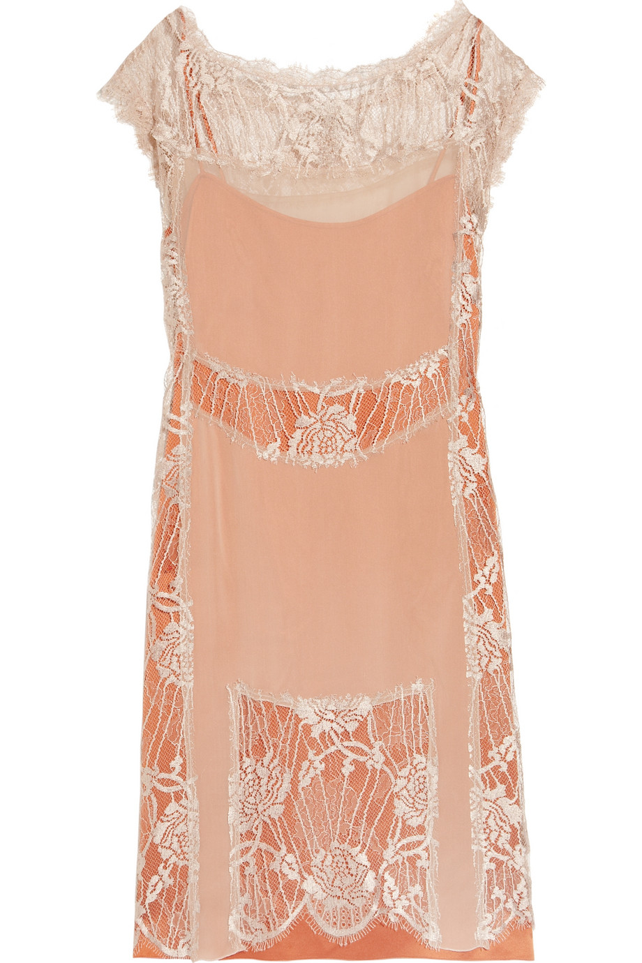 Alberta ferretti Lace And Dress in Pink (rose) Lyst