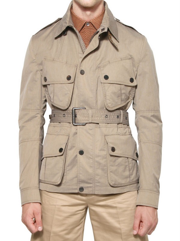 Lyst - Belstaff Techno Cotton Moulinè Sahariana Jacket in Natural for Men